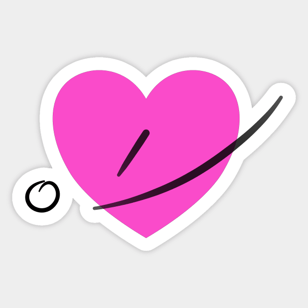 “I ❤️ Shorthand” in Gregg Shorthand Sticker by rand0mity